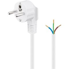 Cavo di contatto di protezione angolato per il montaggio, 3 m, bianco WE93312 Goobay