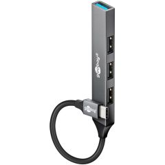 Hub USB Slim a 4 porte, da USB-C a USB-A, USB 3.2 WE74457 Goobay