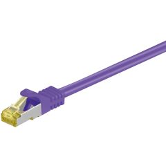 RJ45 cavo patch CAT 6A S/FTP (PiMF), 500 MHz, con cavo grezzo CAT 7 , viola WE91627 Goobay