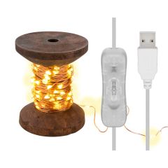 Catena luminosa a LED "Rocchetto di filo", piccolo WE60341 Goobay