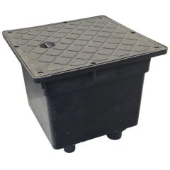 Pozzetto con coperchio per cavi elettrici PP con guarnizioni e viti 250×250 mm E9125 