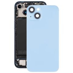 Cover posteriore in vetro per iPhone 14 Plus con supporto flash e ricarica wireless – Blu B8066 