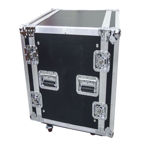 FLIGHT CASE 16U RACK 19" con ruote e doppio coperchio FLCASE500 