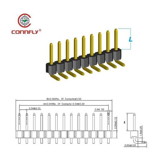 Connettore strip 40 pin passo 2,54 mm - confezione 4 pezzi NOS101080 