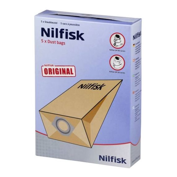 Nilfisk Sacchetto aspirapolvere GM80 / GM90 5 pz ND2110 Nilfisk