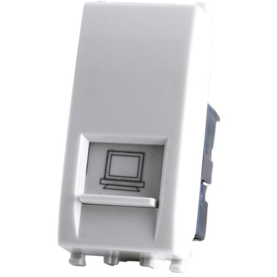 Connettore di rete RJ45 Bianco compatibile Vimar Plana EL2020 