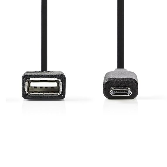 Cavo On-the-Go USB 2.0 Micro B maschio - A femmina 0.2 m Nero ND1738 Nedis