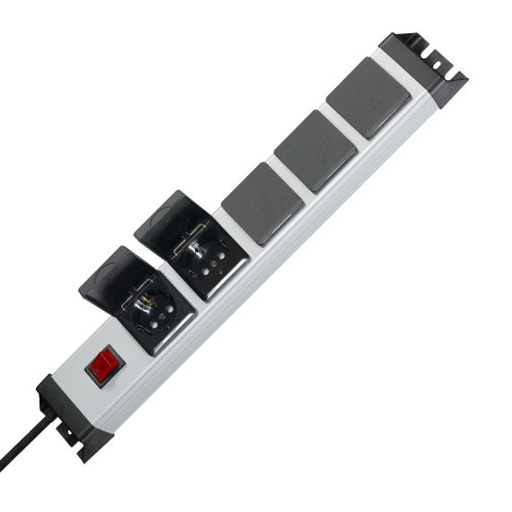 Multipresa per rack 19" 5 scomparti Schuko - Kopp EL2086 Kopp