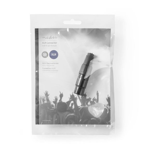Connettore XLR Femmina a 3 pin XLR Nero ND4892 Nedis