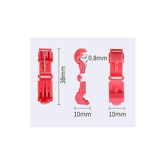 Morsetto di collegamento per filo a T rosso 100pz EL2260 FATO