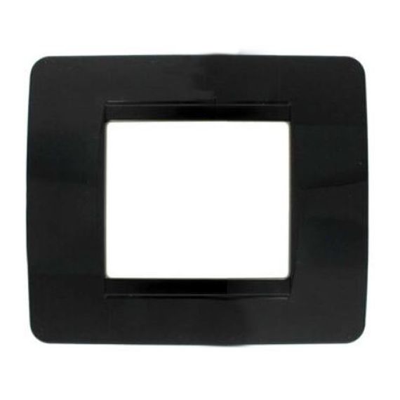 Placca 2 posti nera compatibile Matix EL1947 