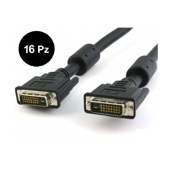 16 Pezzi - Cavo DVI digitale Dual Link (DVI-D) con ferrite 15 mt. Z561-16 