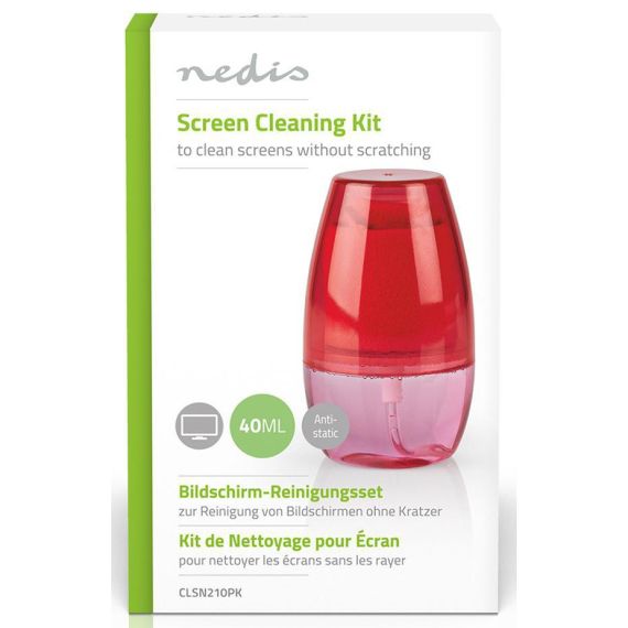 Spray per pulizia schermo 40ml con panno in microfibra ND7270 Nedis