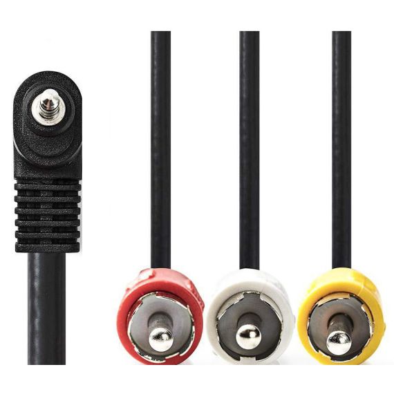 Cavo audio video 3,5mm maschio-3x RCA maschio 2m ND8107 Nedis