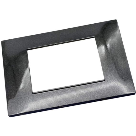 Placca 4 posti nera compatibile Vimar Plana EL1049 