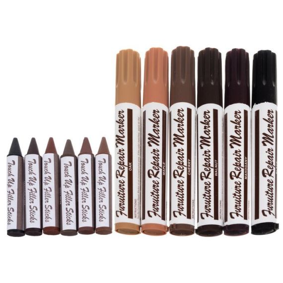 Kit 6 pennarelli e pastelli a cera per riparazione mobili F1455 