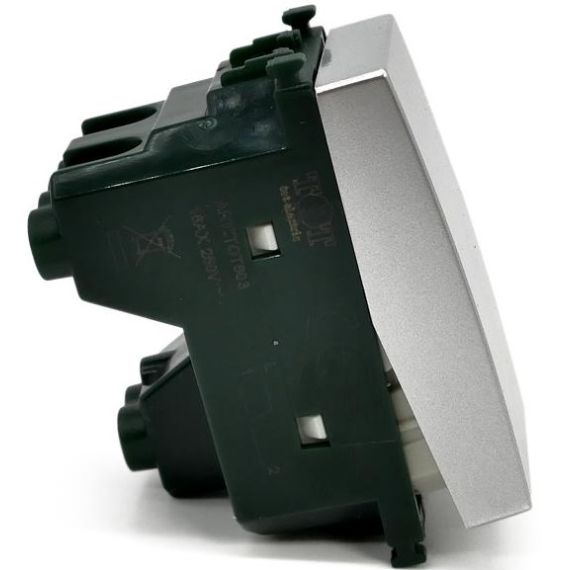 Deviatore unipolare 16A 250V grigio compatibile Vimar Plana EL2265 