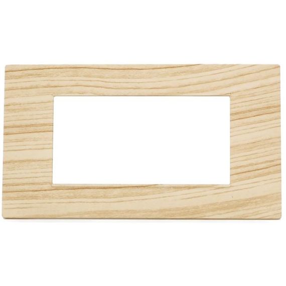 Placca in tecnopolimero 4 posti color abete compatibile Vimar Plana EL574 