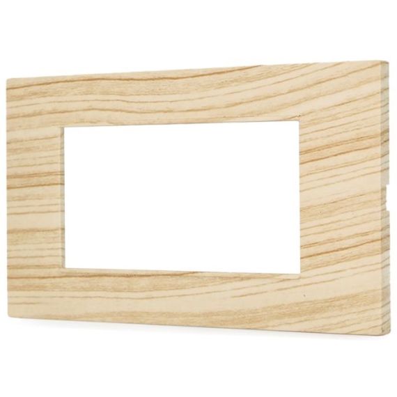 Placca in tecnopolimero 4 posti color abete compatibile Vimar Plana EL574 