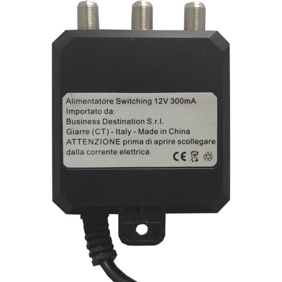 Alimentatore antenna TV 12V 300mA 2 uscite MT200 WEB