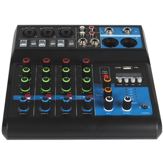 Mixer professionale 5 canali Bluetooth/USB/Stereo RCA SP695 