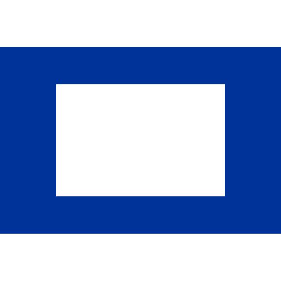 Bandiera nautica di segnalazione "P" Papa 150x180cm A9288 