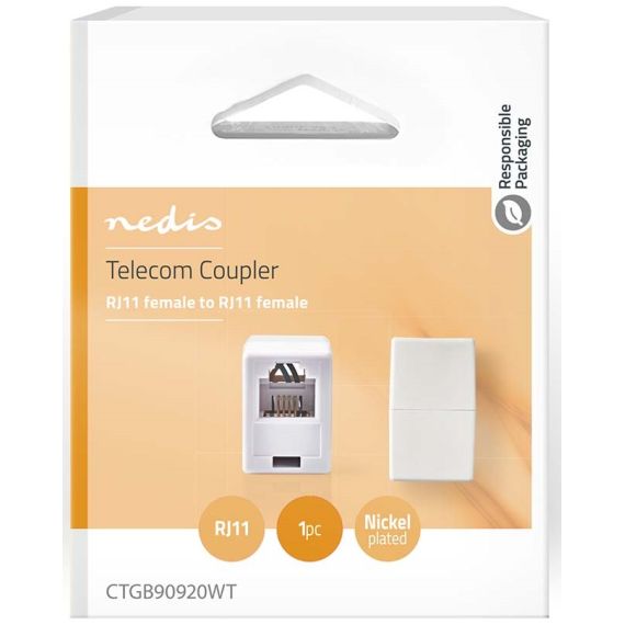 Accoppiatore telefonico RJ11 non schermato ND4319 Nedis