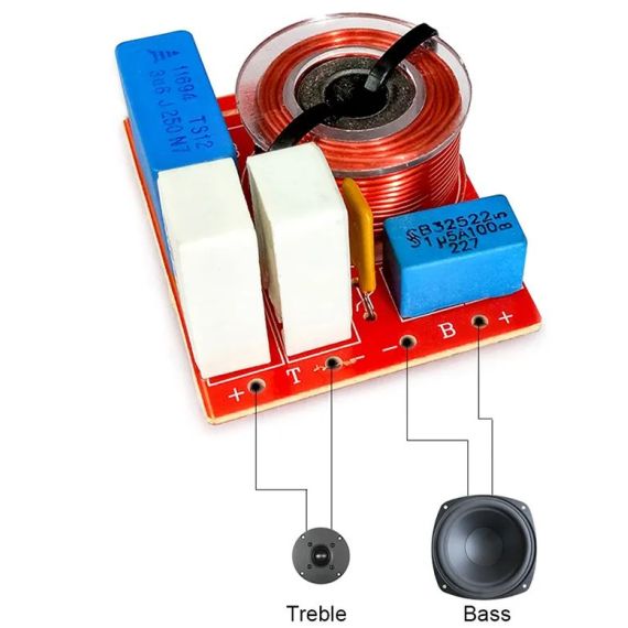 Morsettiera con filtro crossover 4-8 ohm 80W SP134 