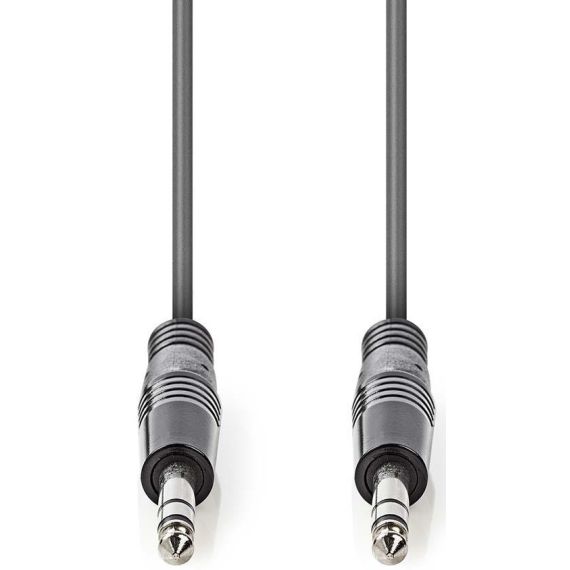 Cavo Audio Stereo 6.35mm Maschio - Maschio 5m Grigio Scuro SX310 Sweex