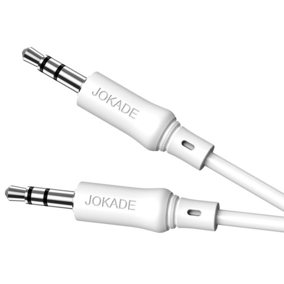 Cavo audio stereo jack audio 3.5mm 1m bianco JA004 N040 Jokade
