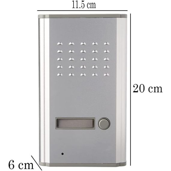 Kit citofono monofamiliare completo di posto esterno ed interno  2/4 fili apriporta cancello EL3973 