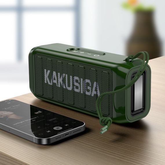 Altoparlante Bluetooth ingressi AUX/USB/Scheda SD Radio FM verde KSC-606 F2530 Kakusiga