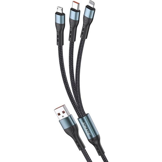 Cavo per ricarica 3in1 microUSB/Lightning/Type C 1.2m 3A JA024 F2120 Jokade