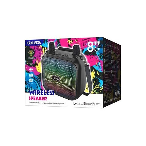 Cassa acustica ricaricabile Bluetooth/USB/Scheda SD/Radio FM con 2 microfoni KK-8103 KK-8103 Kakusiga