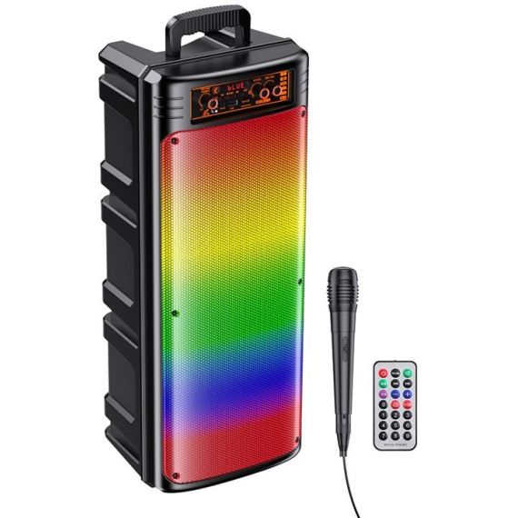 Cassa acustica ricaricabile 2x8" 30W Bluetooth/USB/AUX/SD con microfono KK-8202 KK-8202 Kakusiga