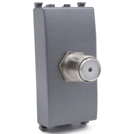 Presa TV SAT femmina diretta grigia compatibile Vimar Arké EL175 