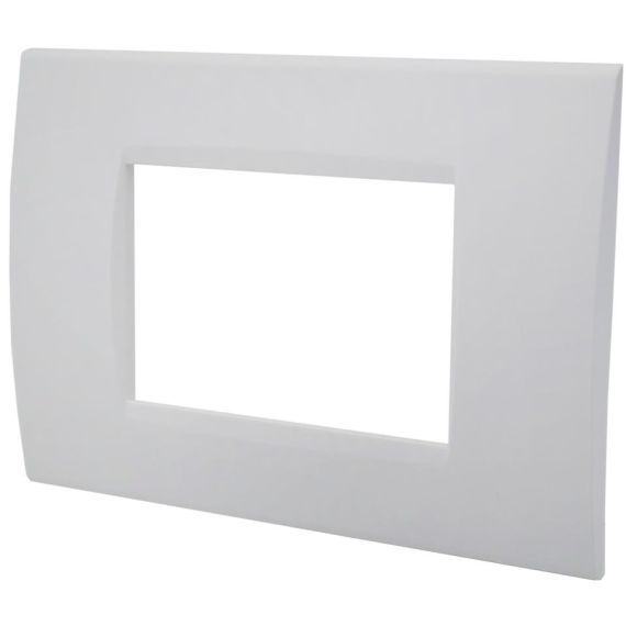 Placca 3 posti bianca Soft Touch compatibile Living International EL2279 