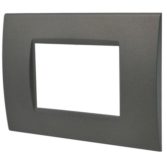 Placca 3 posti testa di moro Soft Touch compatibile Living International EL2565 