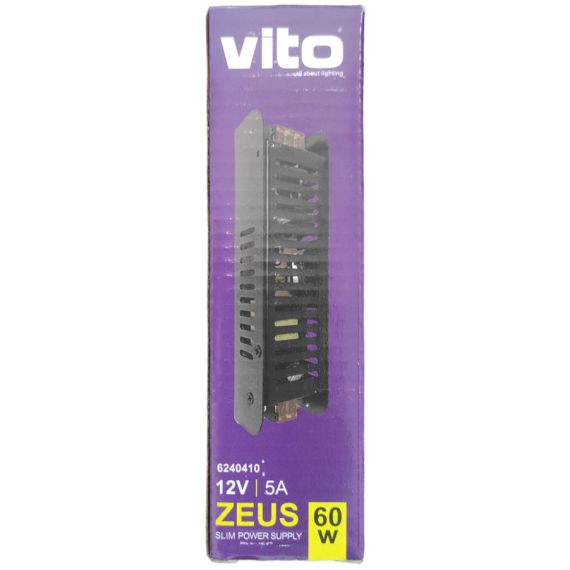 Trasformatore slim 12VDC 5A 60W Vito EL2607 Vito