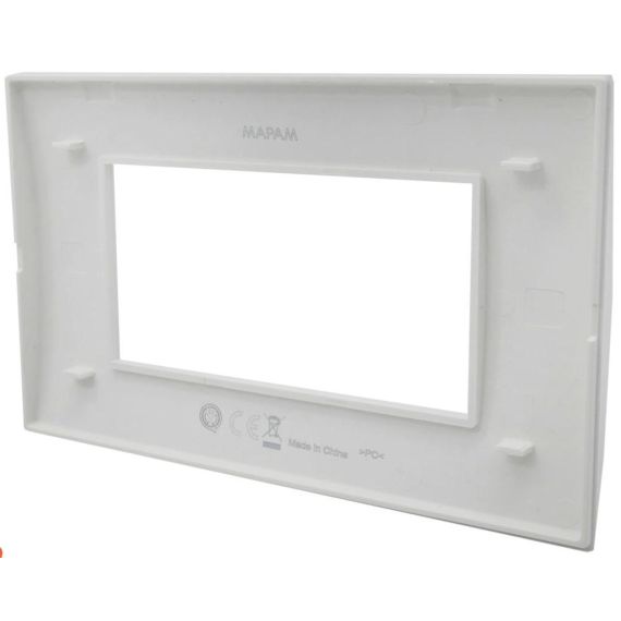 Placca 3 posti nera Soft Touch compatibile Living International EL2293 