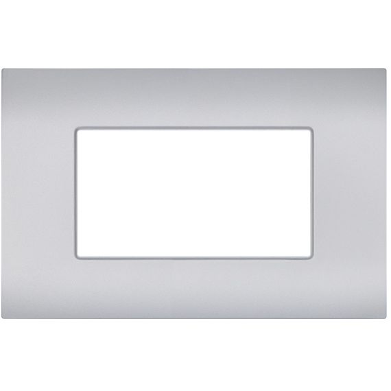 Placca 4 posti argento compatibile Vimar Arké EL378 