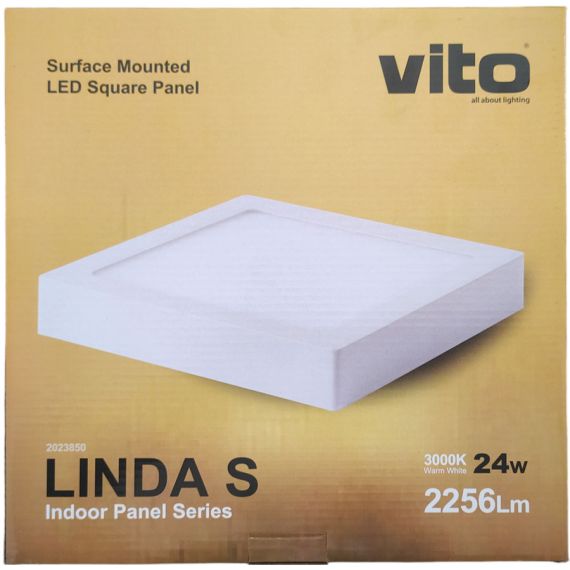 Pannello LED da parete 280x280 24W 2256Lm 3000K luce calda EL4070 Vito