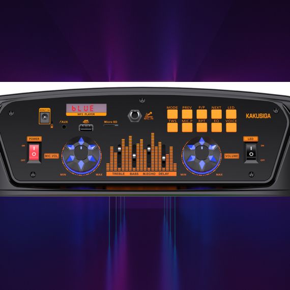 Cassa acustica portatile ricaricabile trolley 12" 40W Luce LED Bluetooth TWS/SD/USB KK-12101 KK-12101 Kakusiga