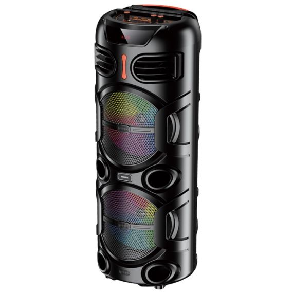 Cassa acustica portatile ricaricabile 2x8" 40W LED Bluetooth/USB con microfono e telecomando  KK-8203 KK-8203 Kakusiga