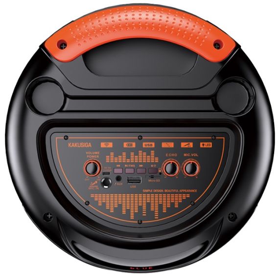 Cassa acustica portatile ricaricabile 2x8" 40W LED Bluetooth/USB con microfono e telecomando  KK-8203 KK-8203 Kakusiga