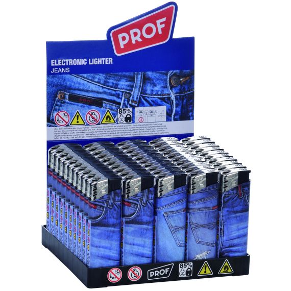 ACCENDINO ELETTRONICO JEANS DL  Fantasie assortite FV52914 