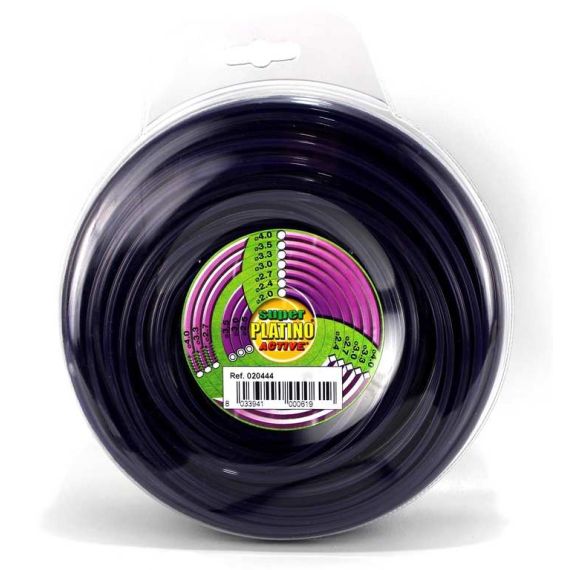 Active FILO QUADRATO PER DECESPUGLIATORE PLATINO Col. Viola mm. 3,3x45 mt. (gr. 500) FV46085 Active