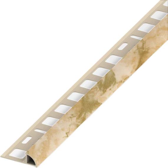 Alfer PROFILO AD ANGOLO JOLLY PVC Beige Marmorizzato mm. 8x2,5 mt. FV53708 Alfer