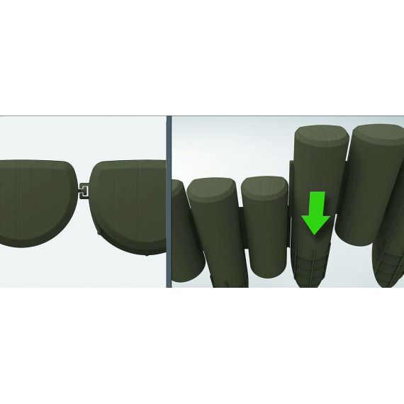 Bama BORDATURA MODULARE PER AIUOLE 6 moduli Col. Muschio mt. 2,3 FV53256 Bama