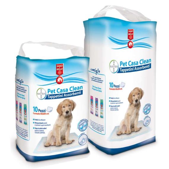 Bayer TAPPETINO ASSORBENTE PET CASA CLEAN 10 PZ.  cm. 60x90 FV37027 Bayer